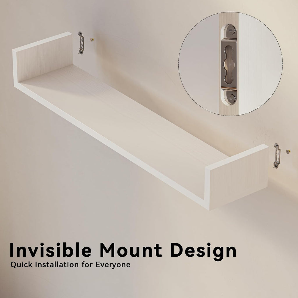 U-Shaped Wall Floating Decor Storage Shelves
