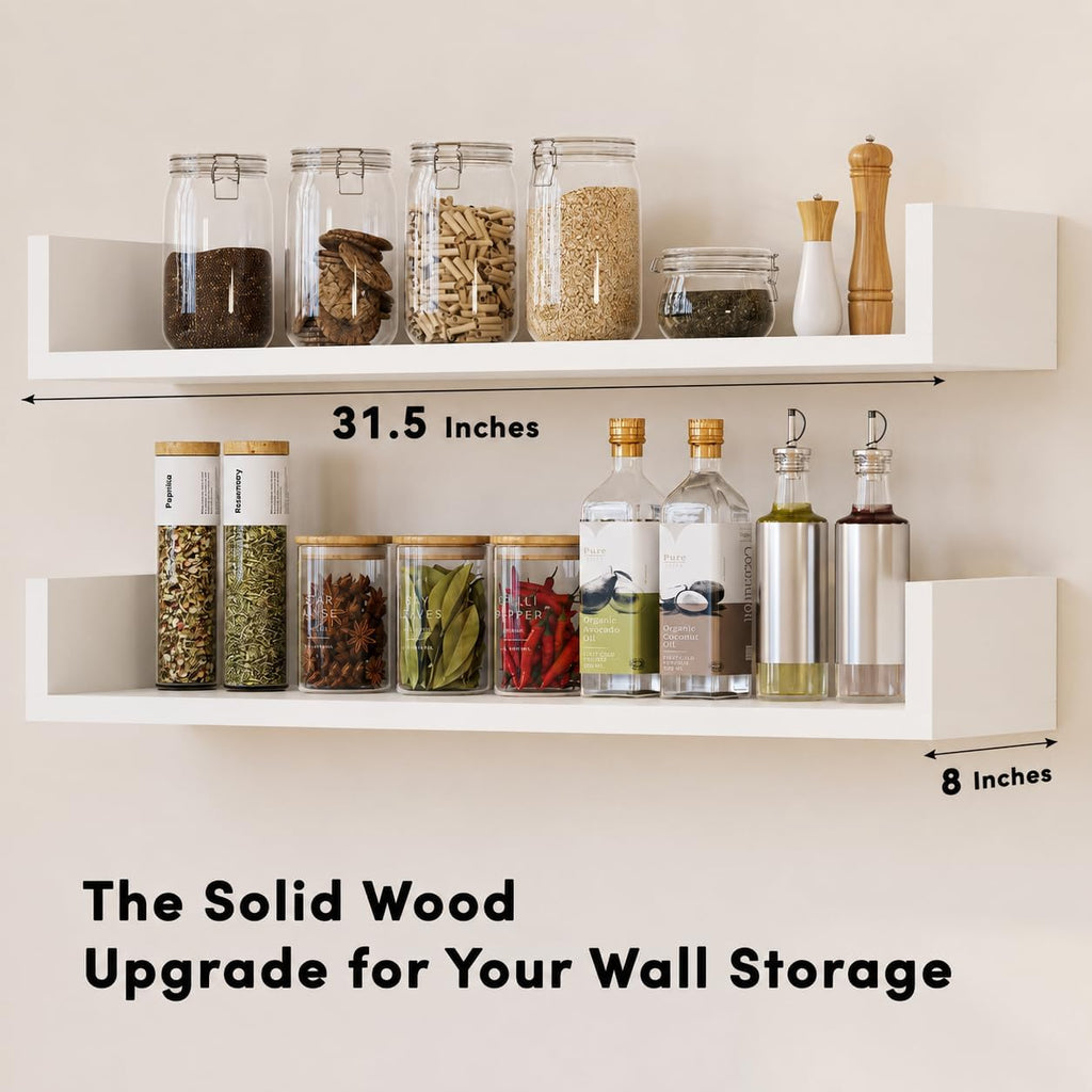 U-Shaped Wall Floating Decor Storage Shelves