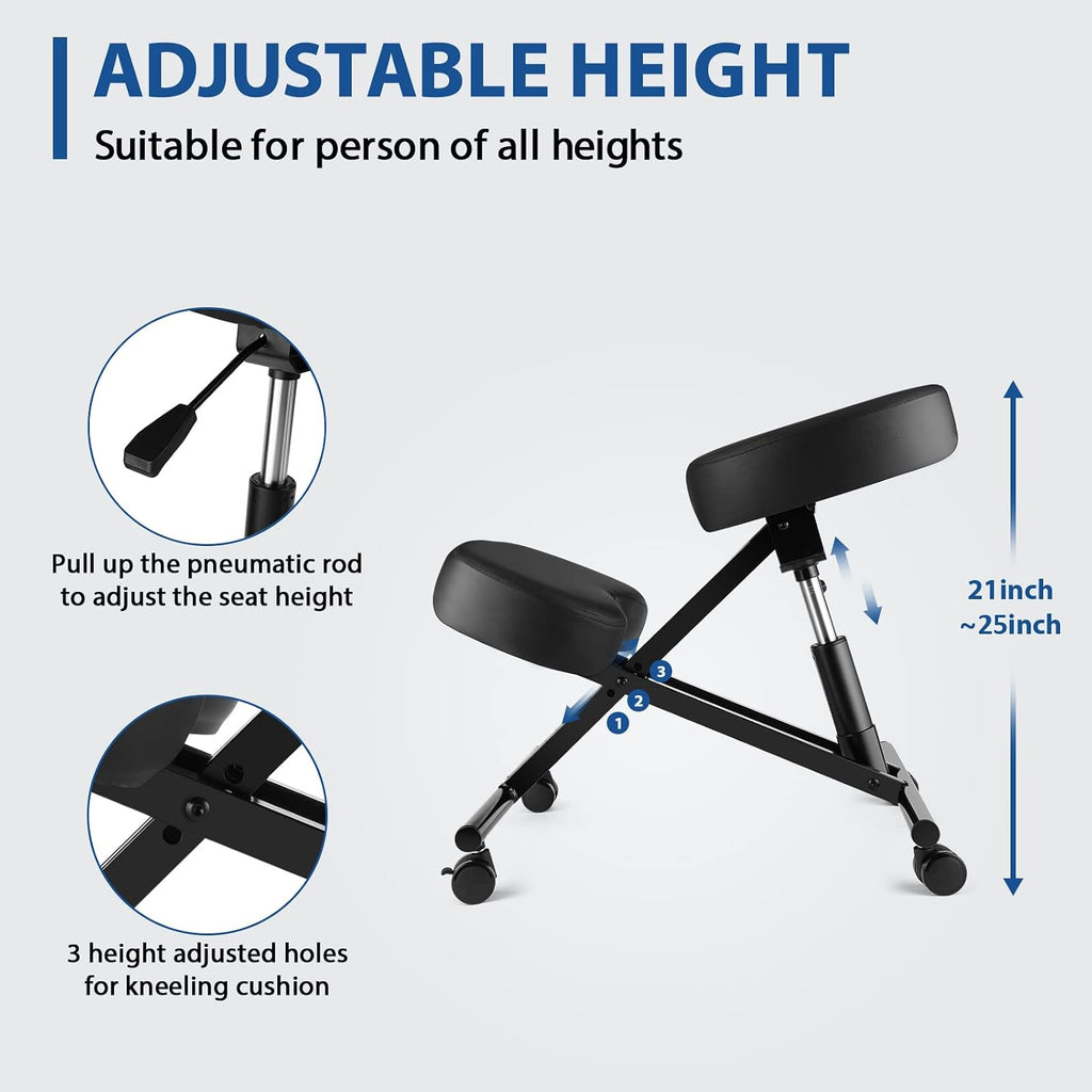 Adjustable Cushioned Ergonomic Kneeling Chair