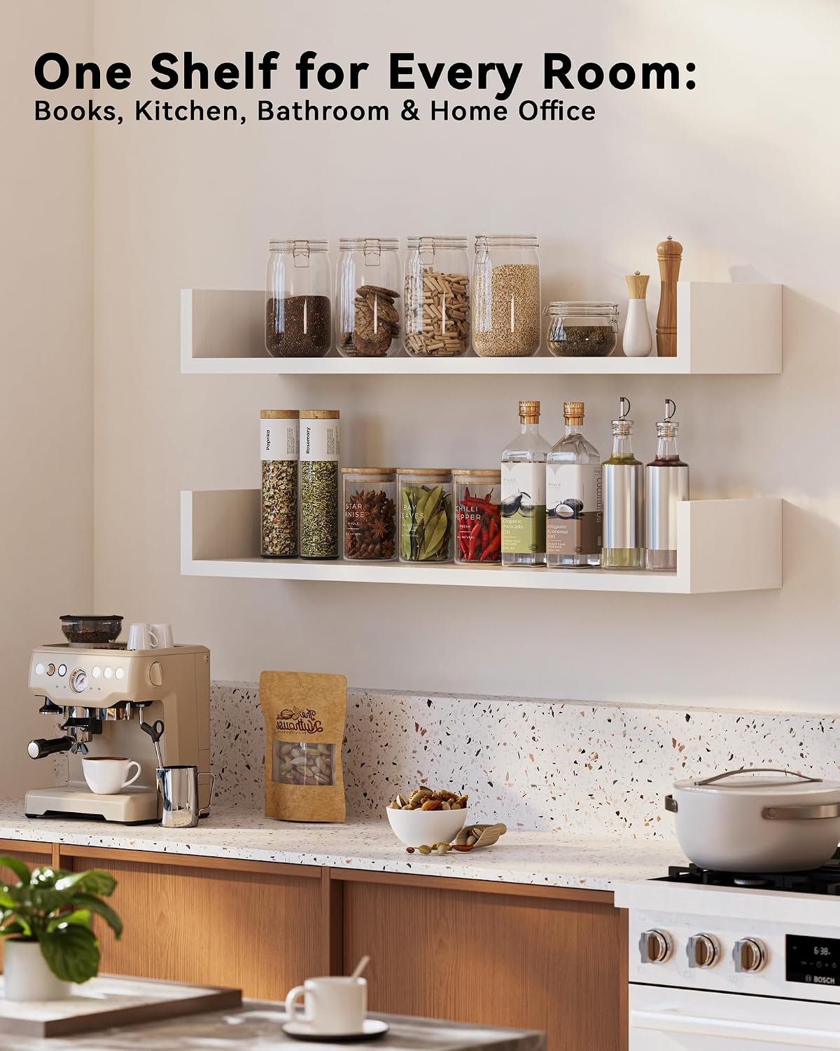 U-Shaped Wall Floating Decor Storage Shelves