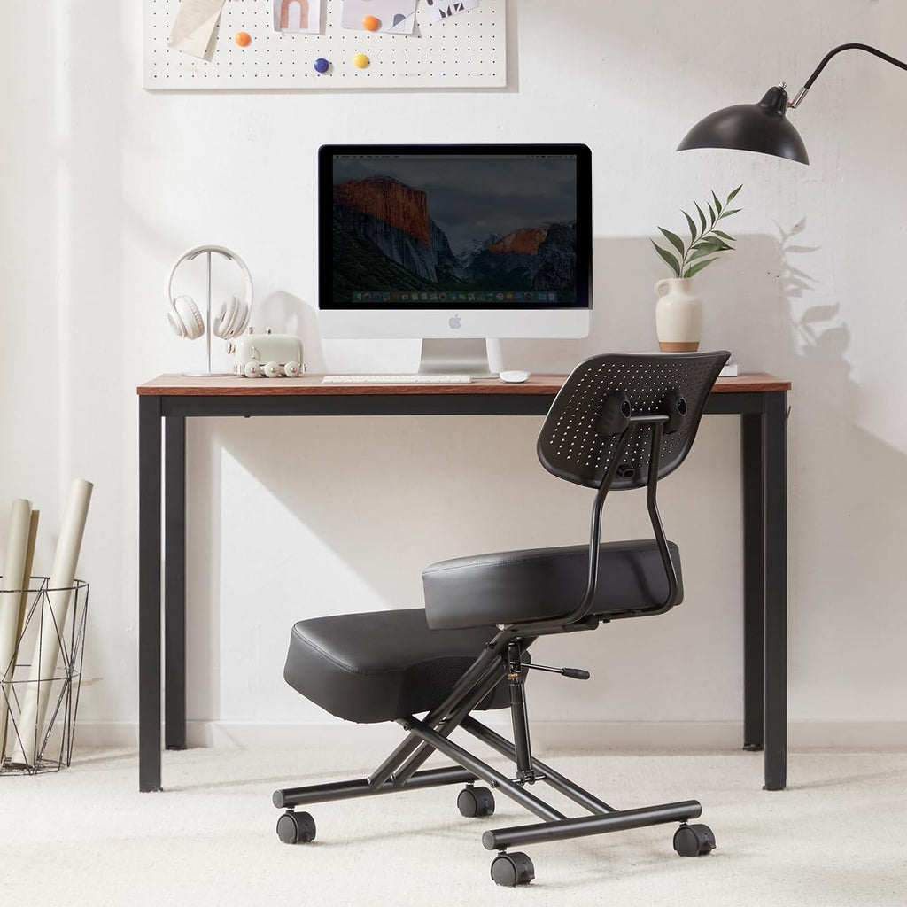 Adjustable PU Leather Backrest Kneeling Chair