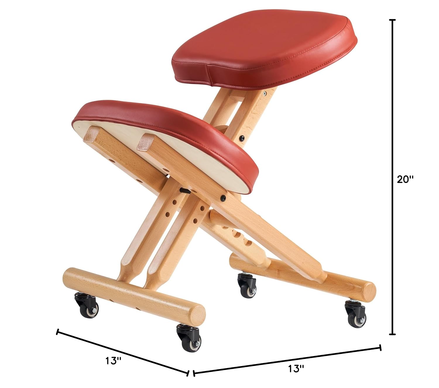 Wood Foldable Ergonomic Posture Kneeling Chair