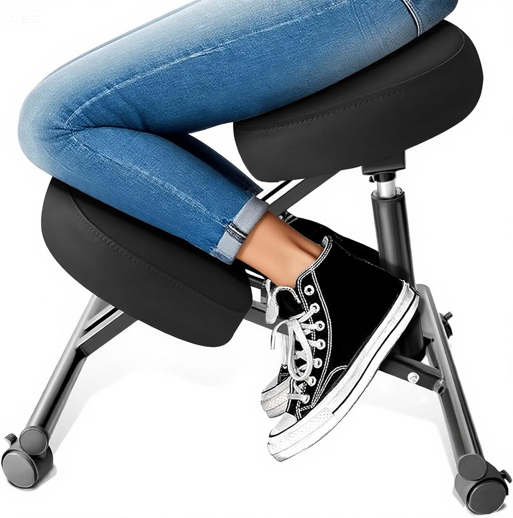 Adjustable PU Leather Ergonomic Kneeling Chair