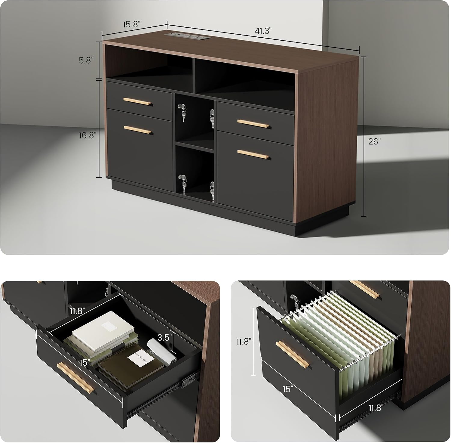 Electric USB L-Shaped Executive Standing Desk