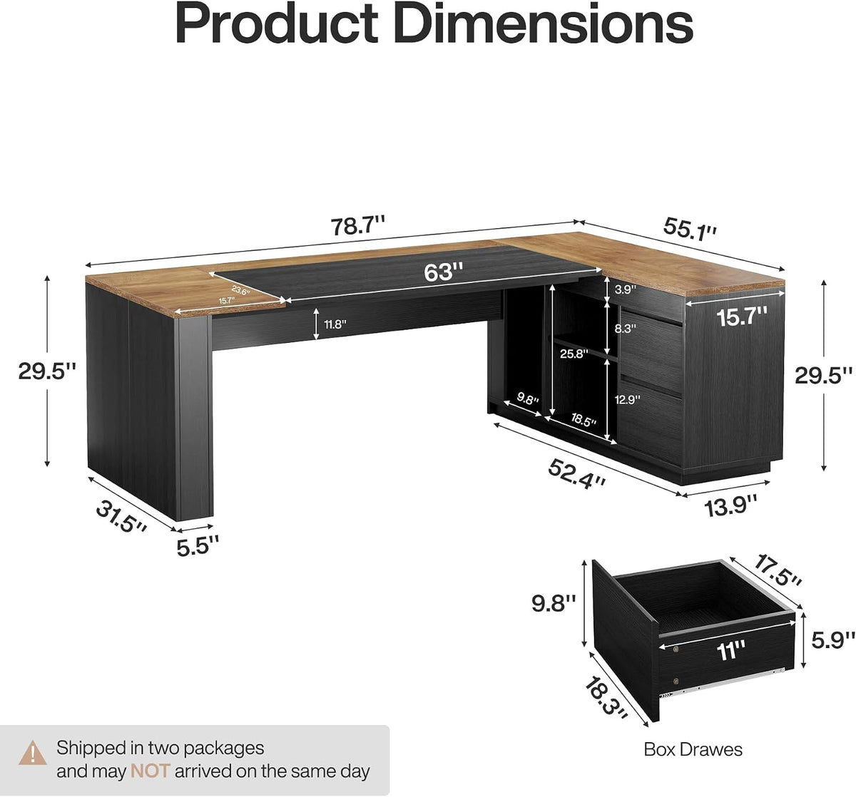 Large Storage L-Shaped Executive Desk Set