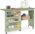 Wheeled Foldable Multi Storage Sewing Craft Table