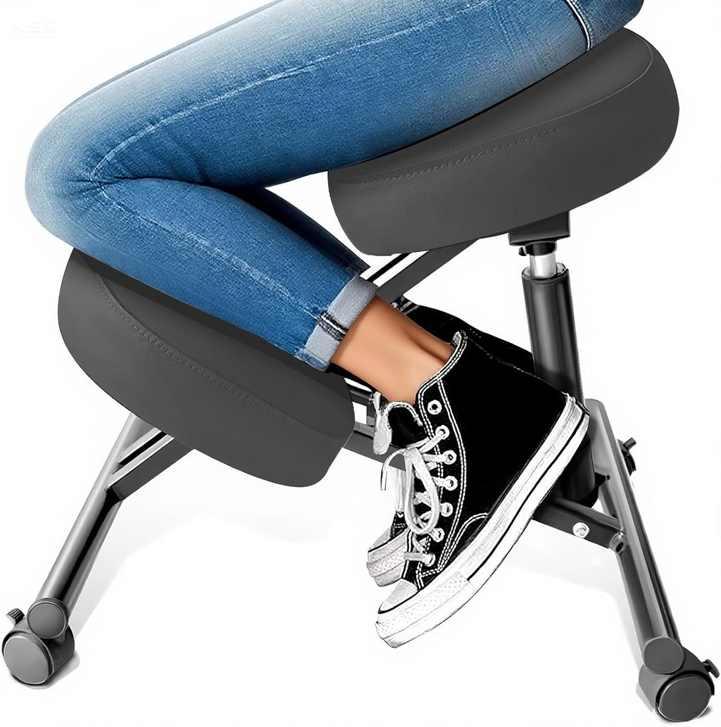 Ergonomic PU Leather Adjustable Kneeling Chair