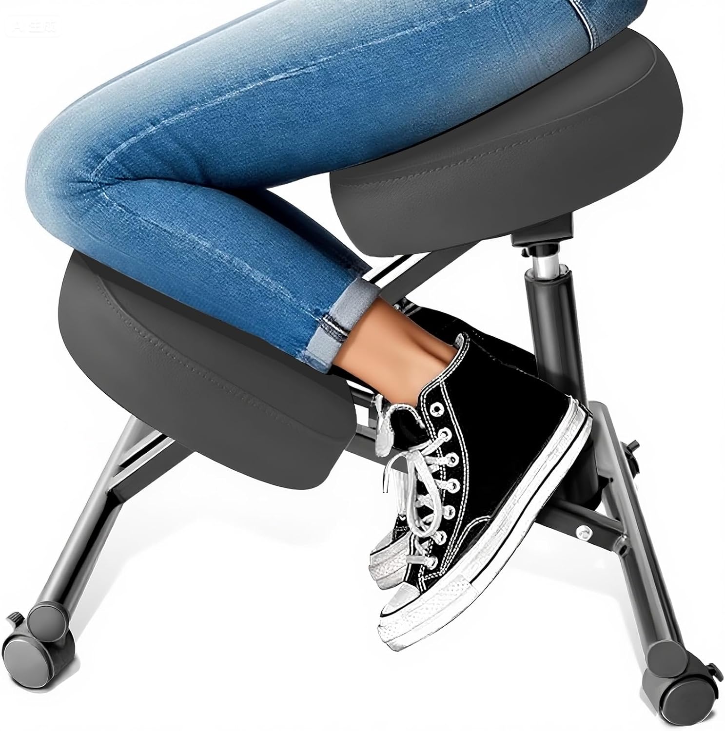 Ergonomic PU Leather Adjustable Kneeling Chair