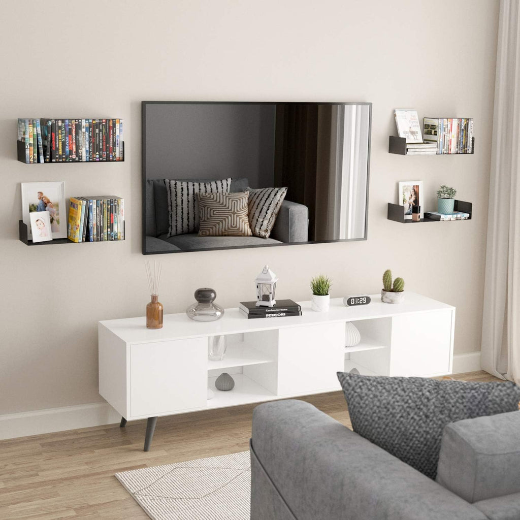 Metal U-Shaped Wall Floating Storage Shelves
