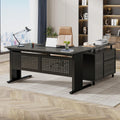 Large Storage L-Shaped Executive Desk Set