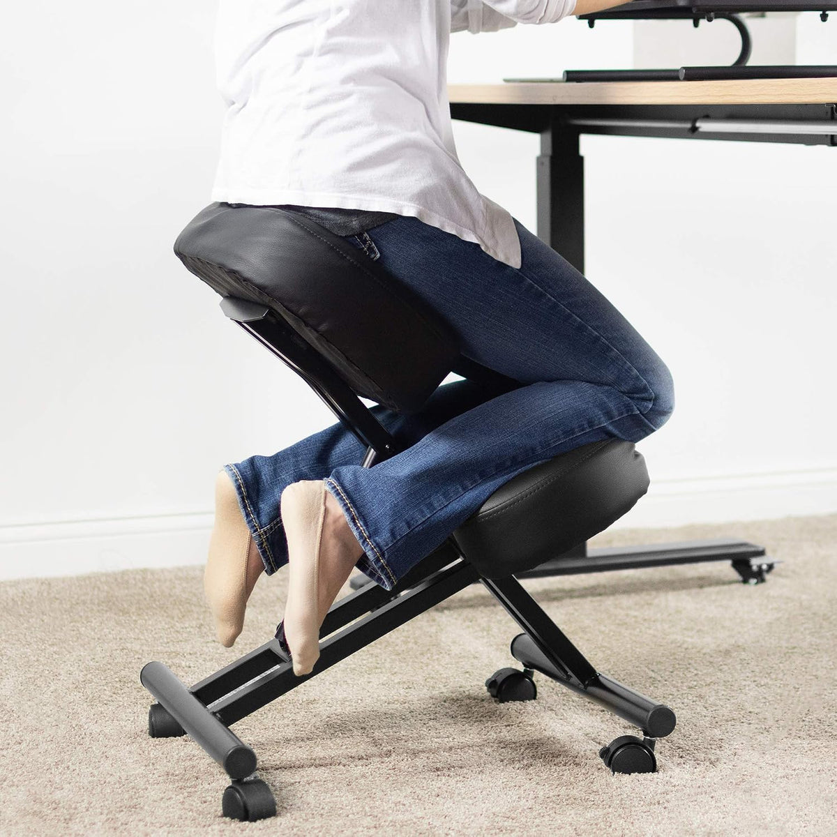 Adjustable Foam Padded Ergonomic Kneeling Chair