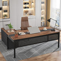 Storage L-Shaped Executive Desk Cabinet Set