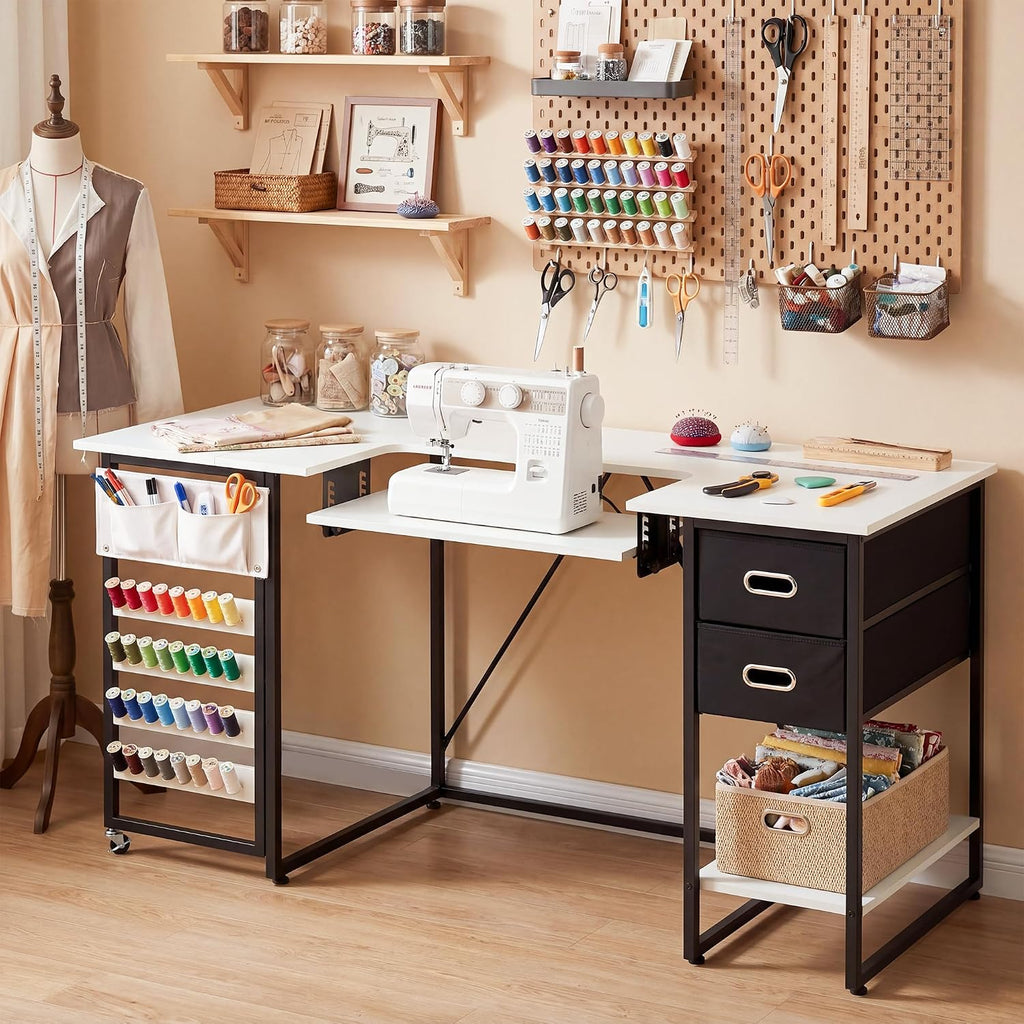 Adjustable Foldable Storage Sewing Craft Table