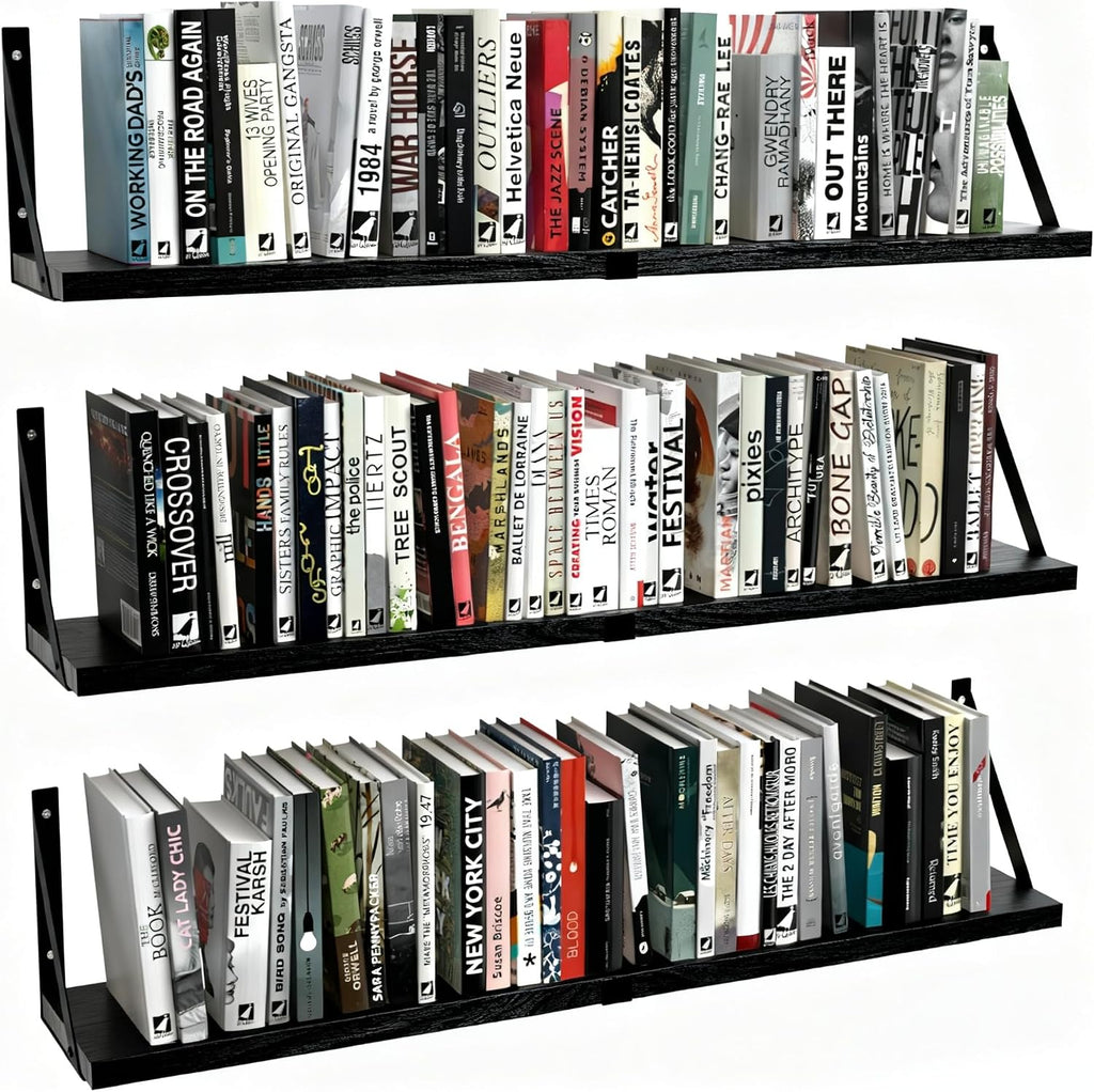 Wood Wall Floating Multi-Room Storage Shelves